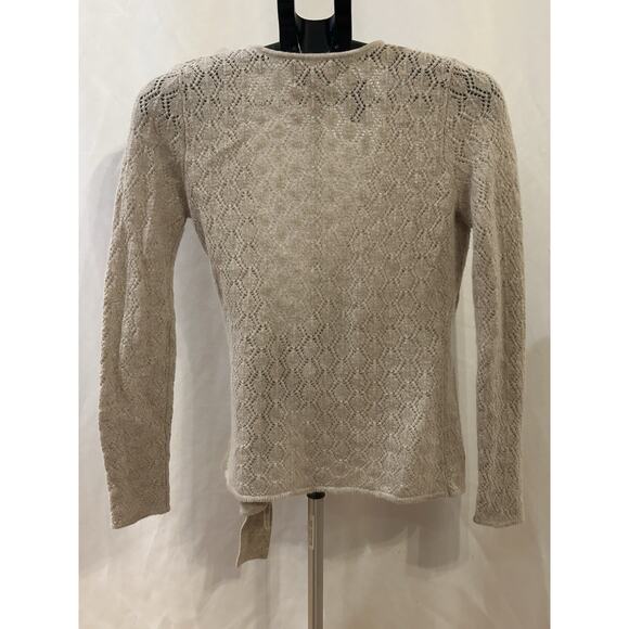 Fenn Wright Manson Lambs Wool Tan Knit Sweater Women's size S - Picture 2 of 3